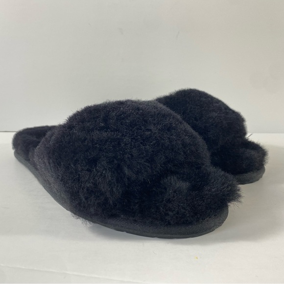 UGG Shoes - UGG Fluff Slide II Sheepskin Black Slide Slipper